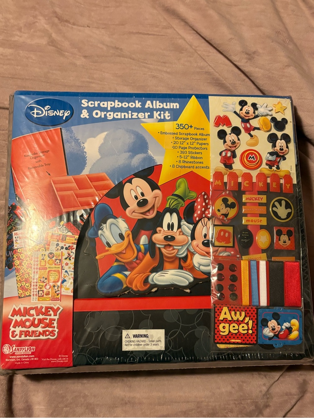 Disney Mickey Mouse & Friends Scrapbook Kit - Blue, Red, Black